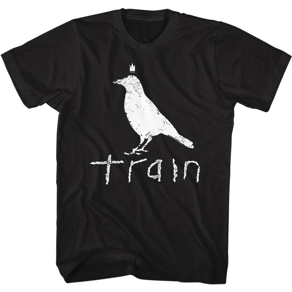 Train White Crow Logo Album Shirt Rock Band Music Graphic Tee Fan Unisex